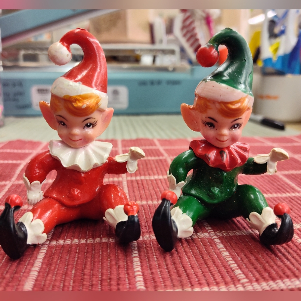 Vintage Rubber Elves (Made in Japan)